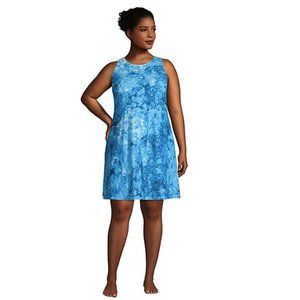 Lands' End Blue Swim Coverup